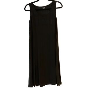 EIleen Fisher Dress  Small Black Tank Sleeveless Silk Classic Minimalist Classy!